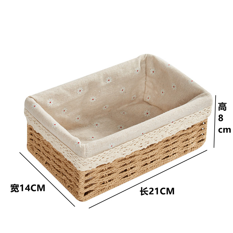 Face Mask Storage Box - ตะกร้าเก็บของหวายญี่ปุ่นแบบทอ, กล่องจัดระเบียบบนโต๊ะสำหรับขนม, กุญแจ, หน้ากากอนามัย และกล่องเก็บผลไม้