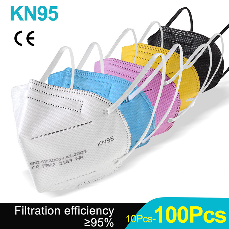Kn95 Respirator Mask - 10-100 ชิ้น FFP2 หน้ากาก KN95 Mascarillas
