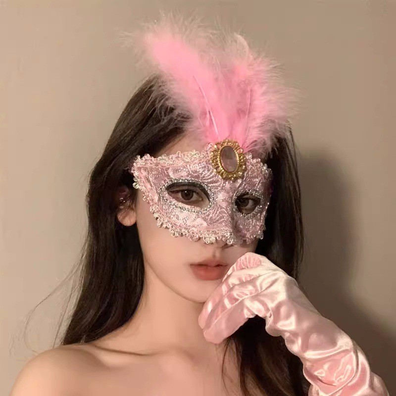Respirator Half Face - ผู้หญิงหน้ากาก Masquerade เครื่องแต่งกาย Venetian ครึ่งหน้าเครื่องแต่งกายคอสเพลย์ลูกไม้ฝาครอบฮาโลวีน Carnival
