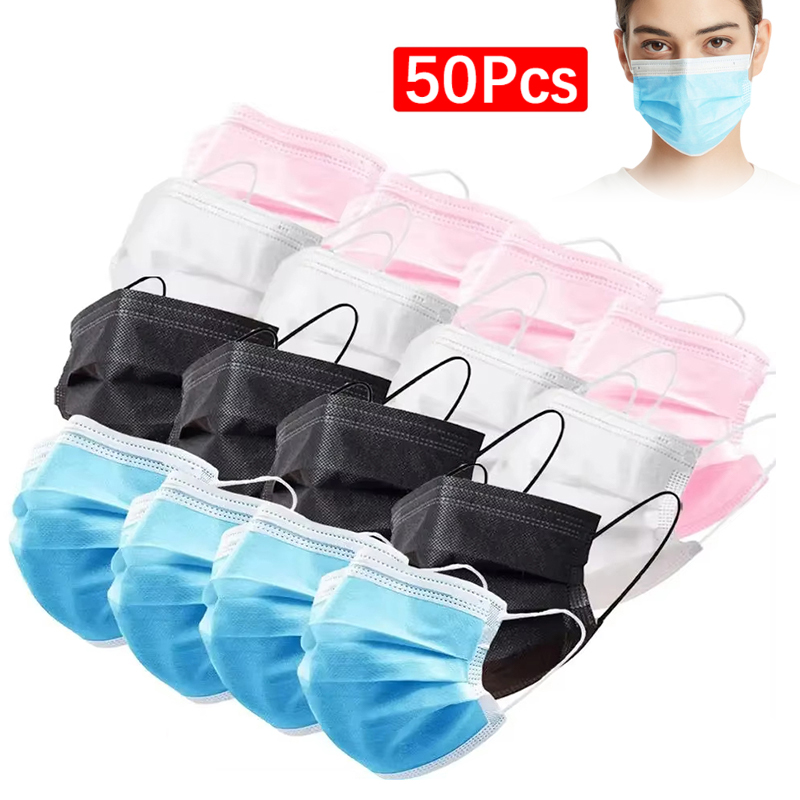 Disposable Mask Blue - หน้ากากอนามัย 50 ชิ้น แบบ 3 ชั้น