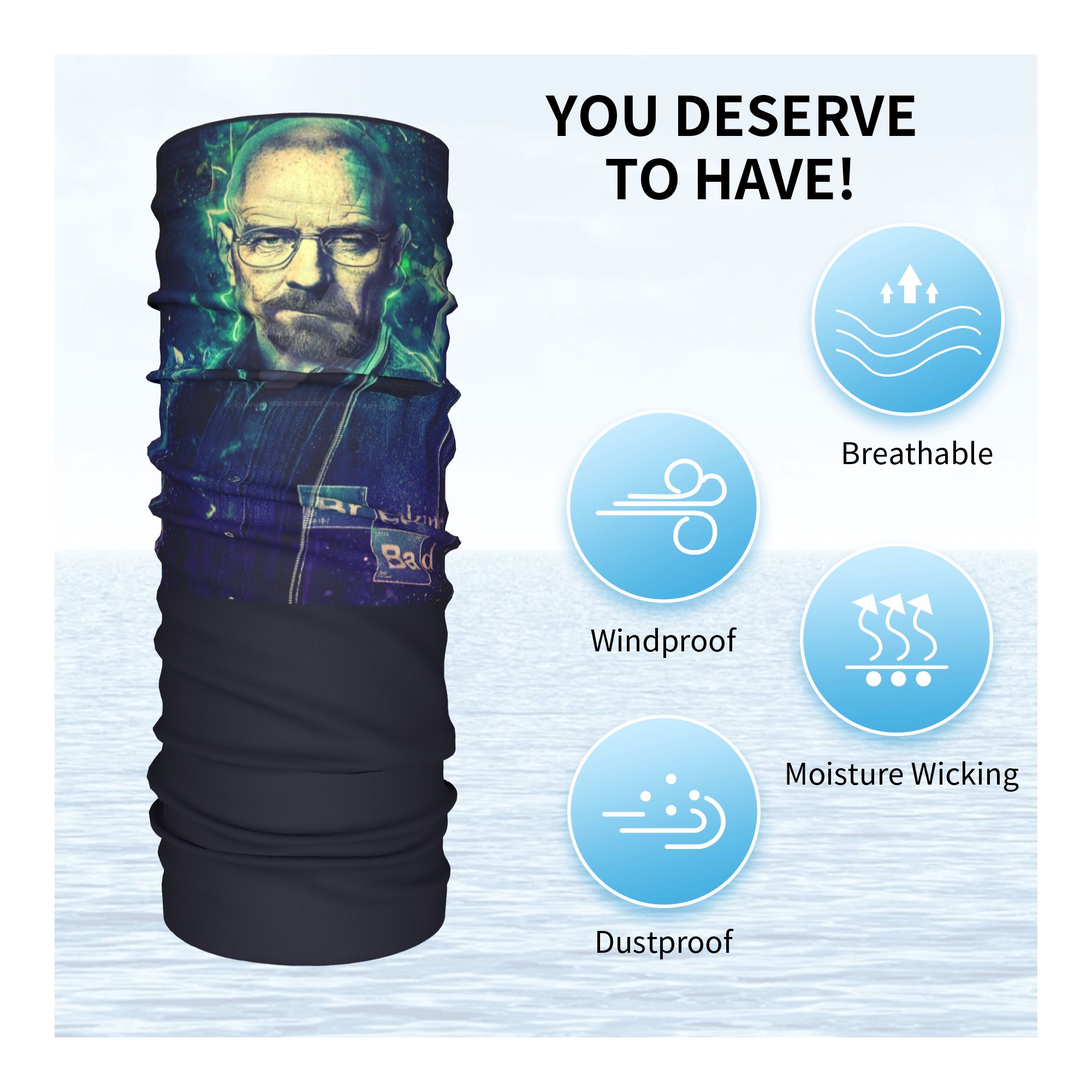 ผ้าพันคอแบบคลุมหน้าลาย Walter  - Neck Gaiter Face Cover บทวิจารณ์และราคา