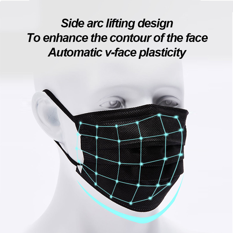 หน้ากากอนามัยสีดำแบบใช้แล้วทิ้ - Disposable Surgical Mask บทวิจารณ์และราคา
